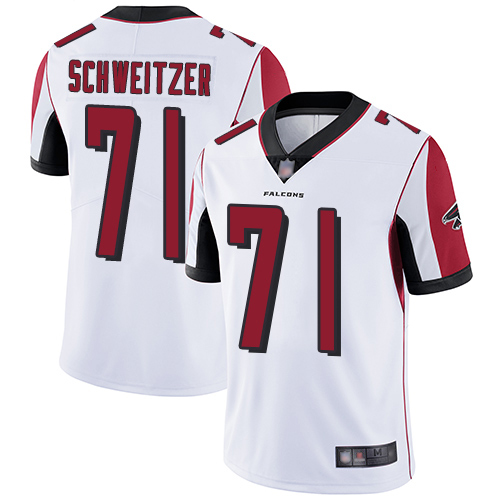 Atlanta Falcons Limited White Men Wes Schweitzer Road Jersey NFL Football #71 Vapor Untouchable->youth nfl jersey->Youth Jersey